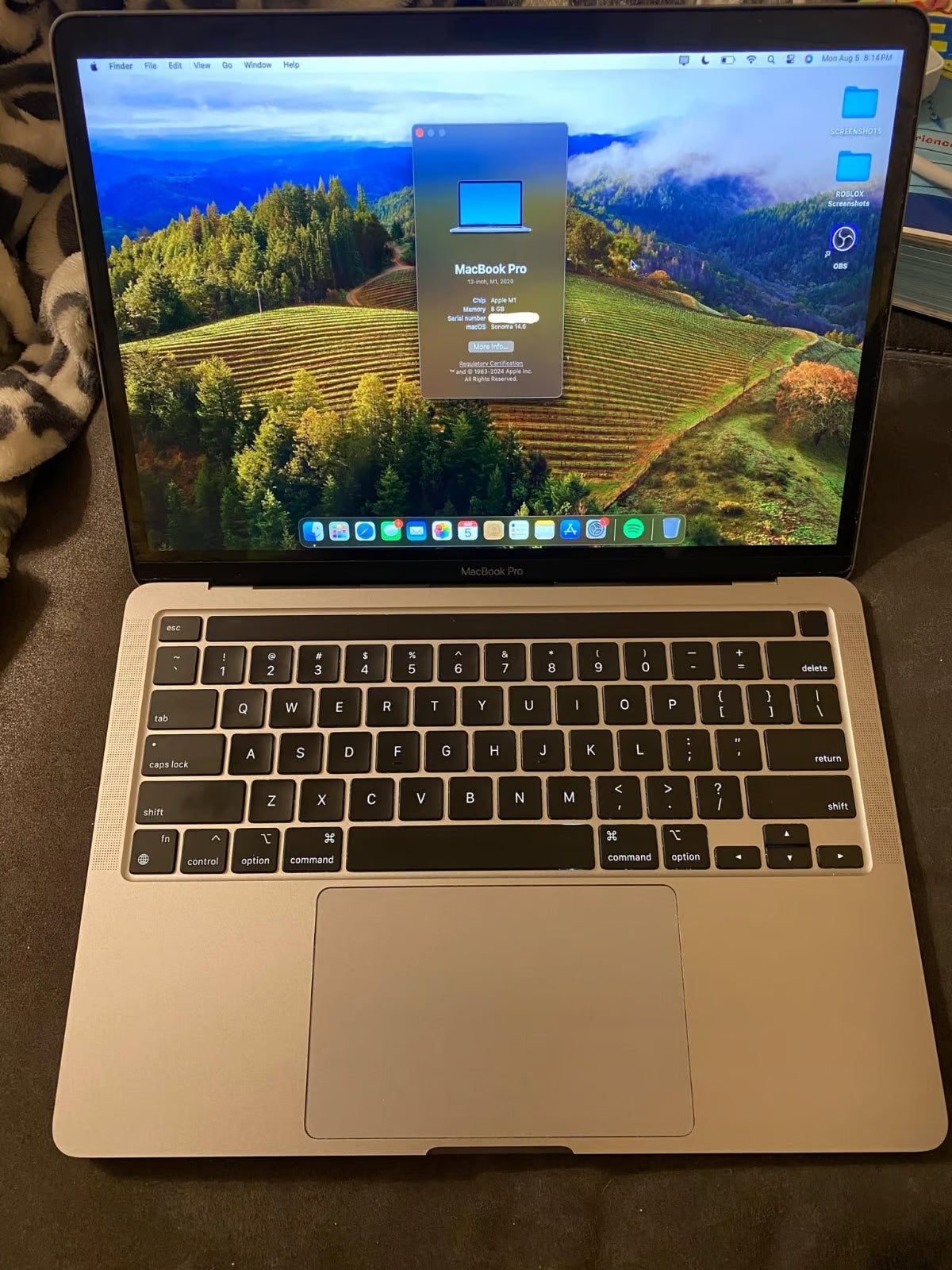 macbook pro 2020 m1 5C58