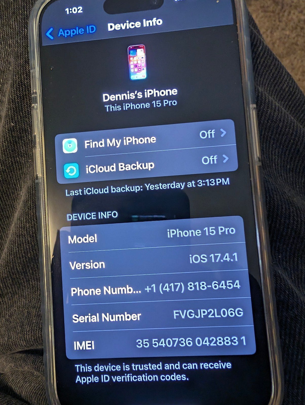 Apple iPhone 15 pro unlocked 9A21