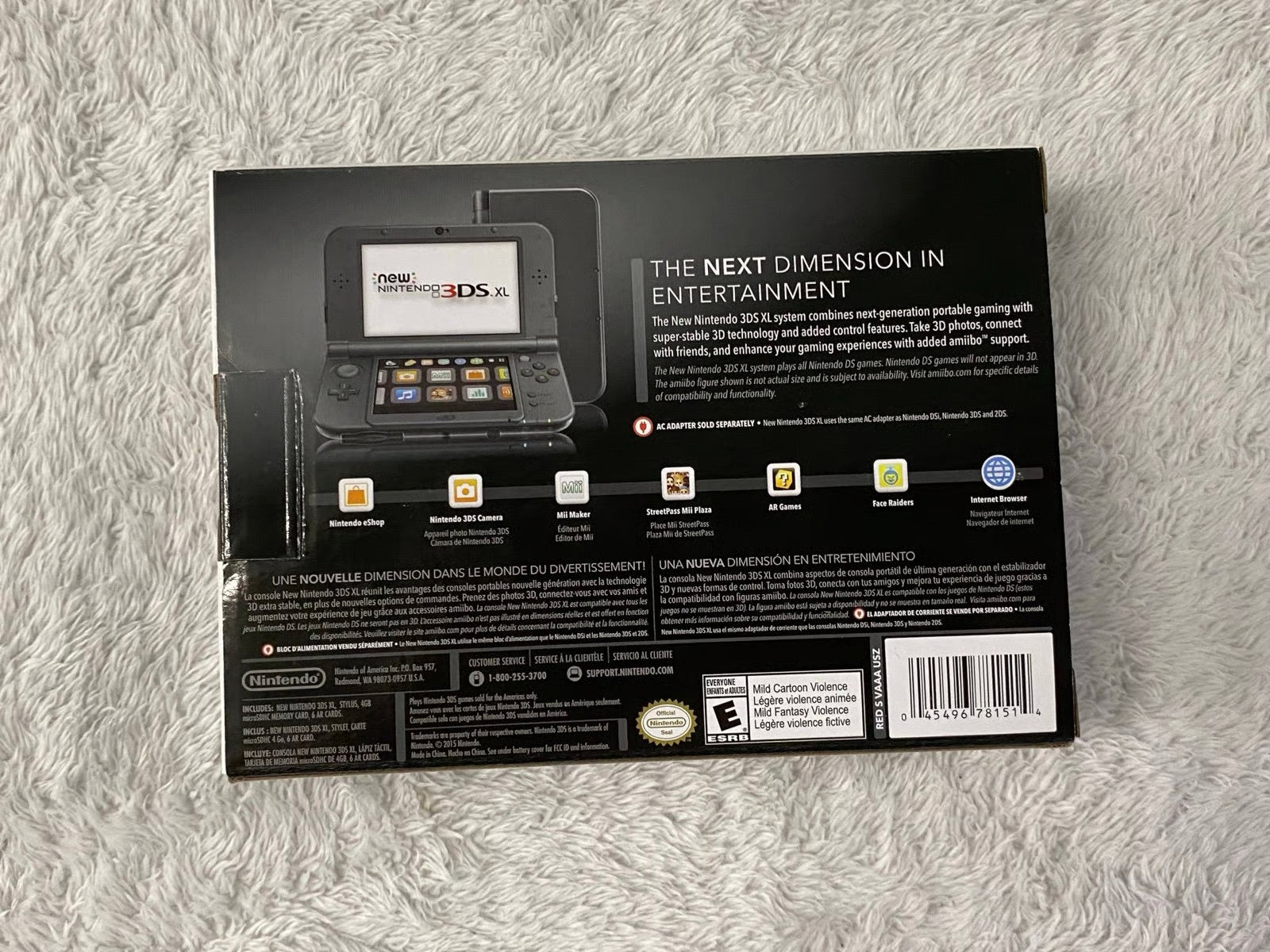 New Nintendo 3ds XL Black Complete In Box Barely Used.