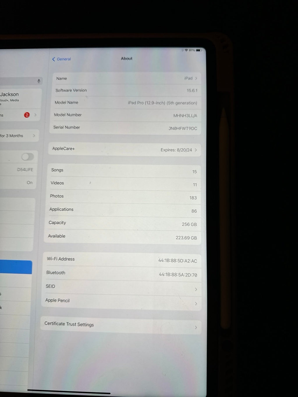 Apple iPad Pro 12 256 GB 5W92