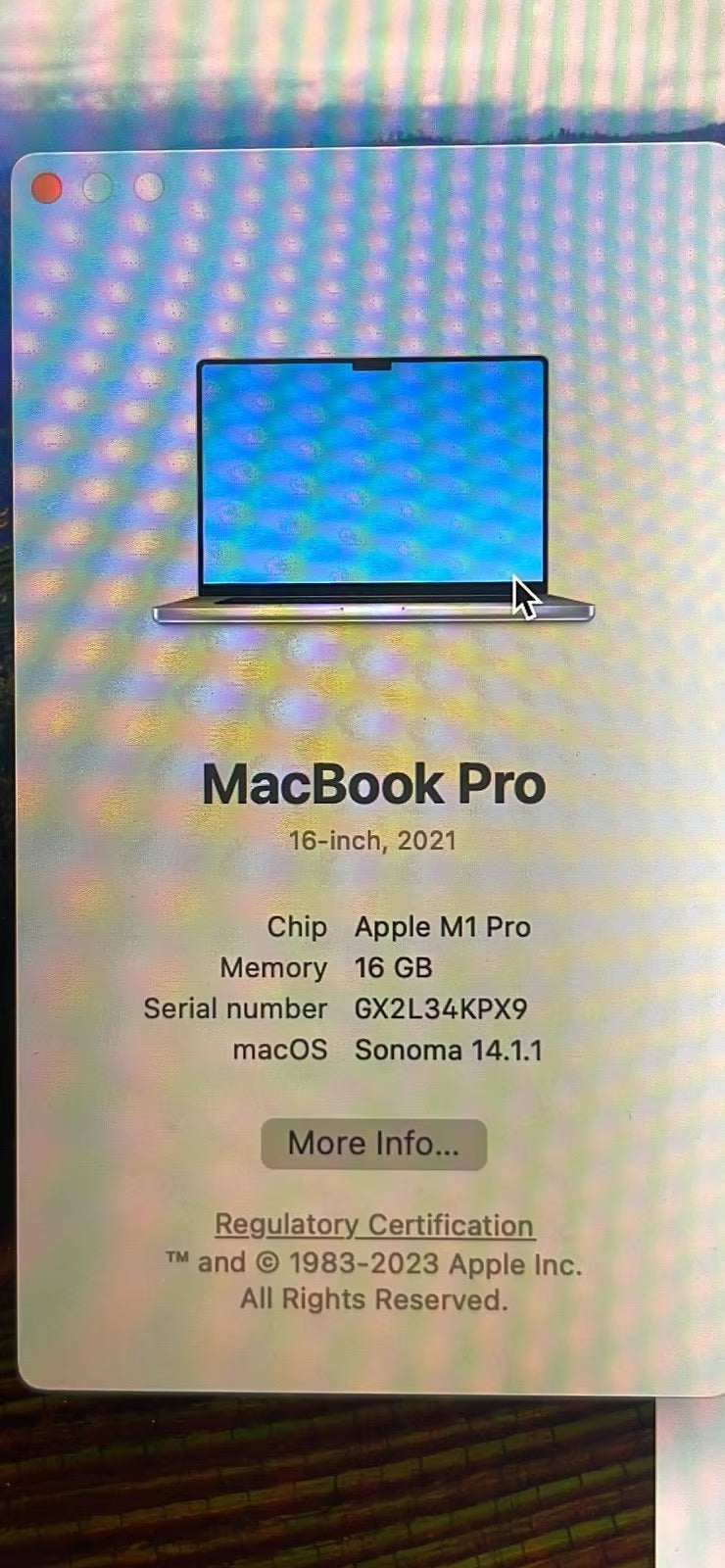 MacBook Pro 2021 16鈥?9F58