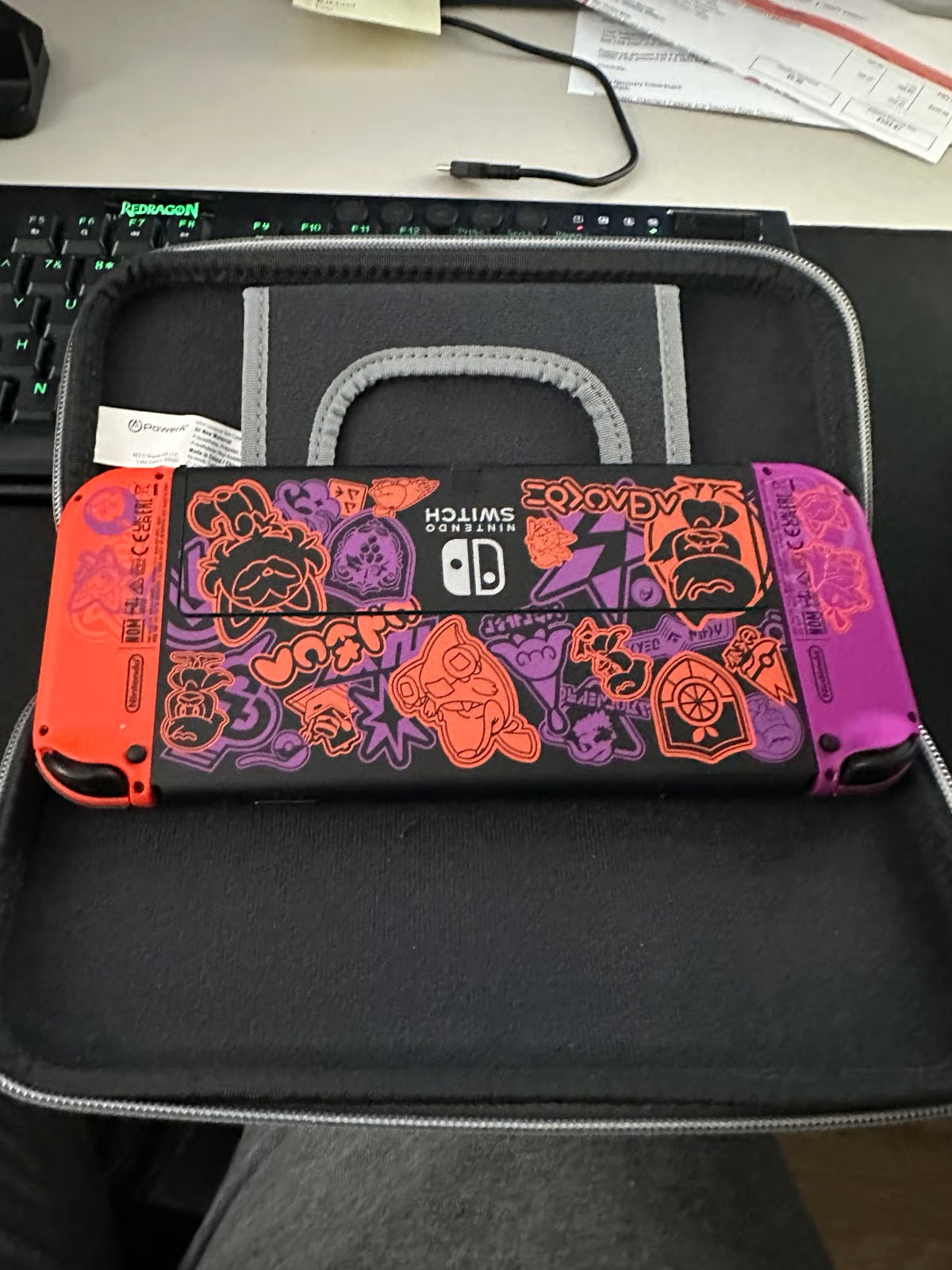 Like New Nintendo Switch OLED Pok茅mon Scarlet and Violet Video Game Console 5A87