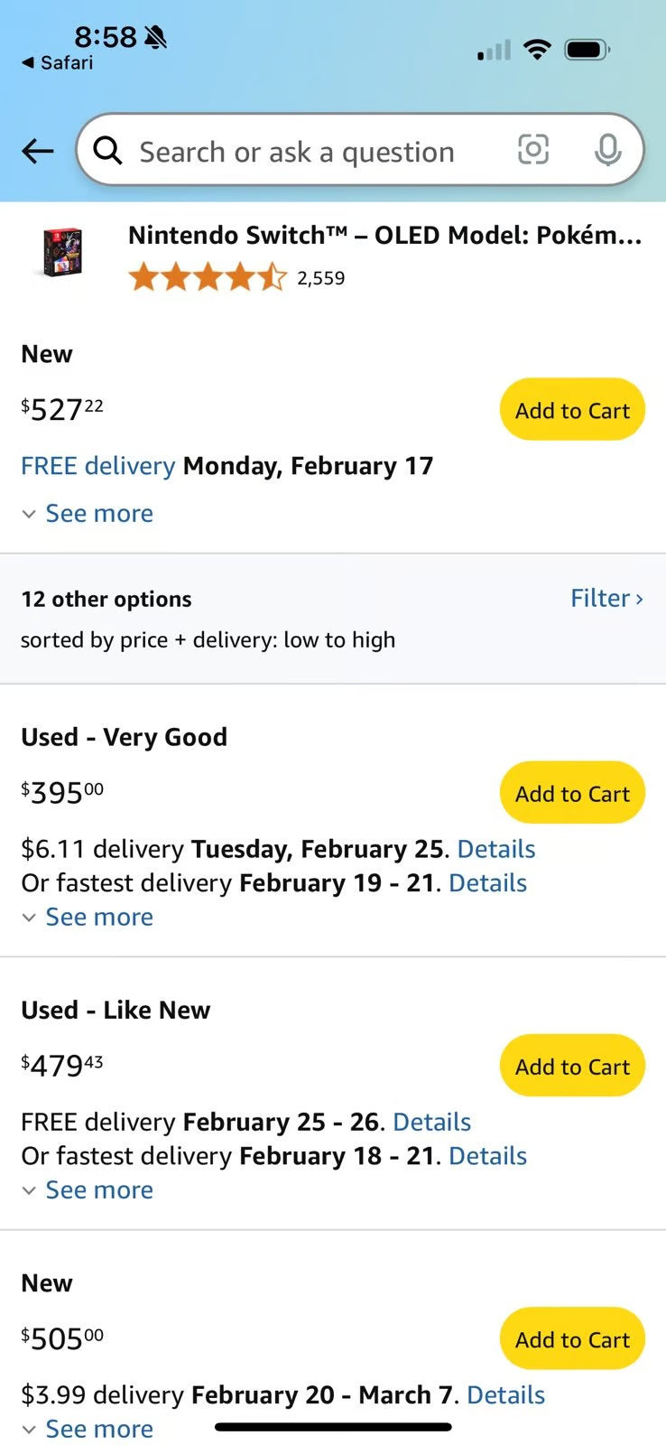 NEW - Nintendo Switch OLED Pokemon Scarlet Violet Edition 9G29