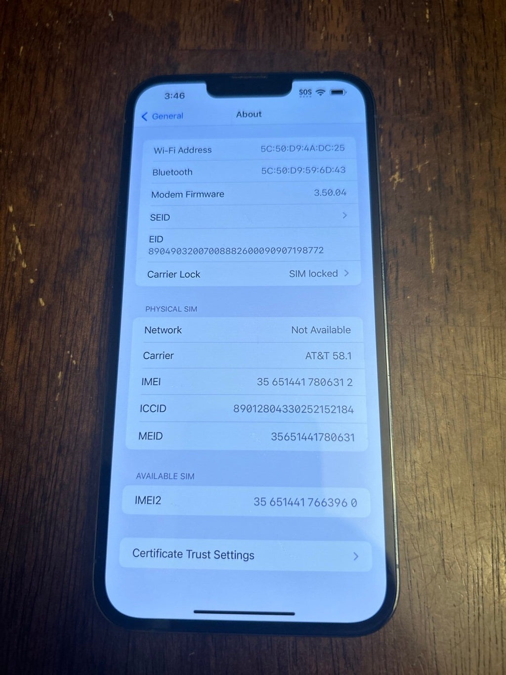 Apple iPhone 13 Pro Max 256 GB blue for AT&T 1U92