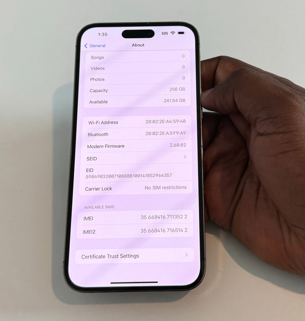 Apple iPhone 14 Pro Max 256 GB in Gold for Unlocked CRACKED BACK 2E87