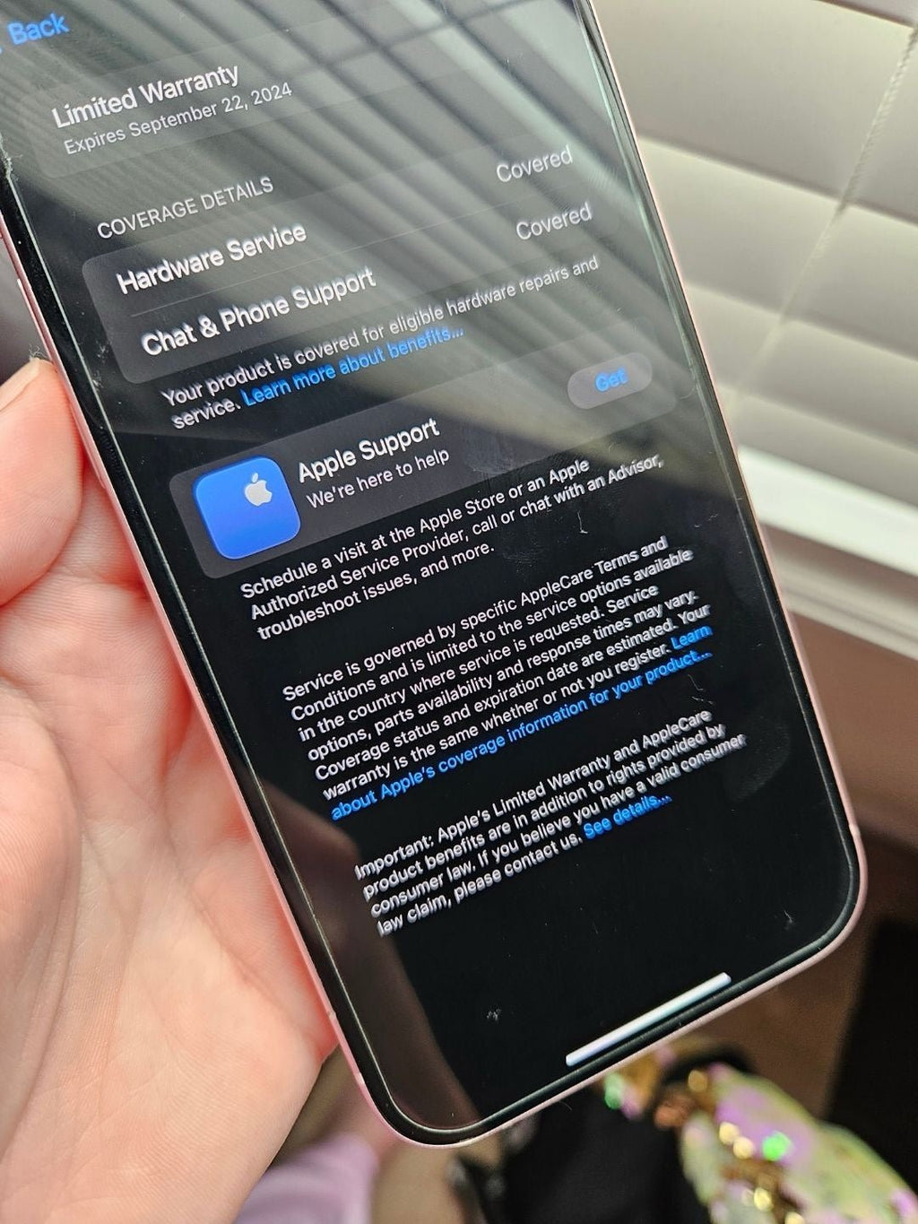 Iphone 15 Plus Pink 128 GB Unlocked (Still Under Warranty) 6Y81