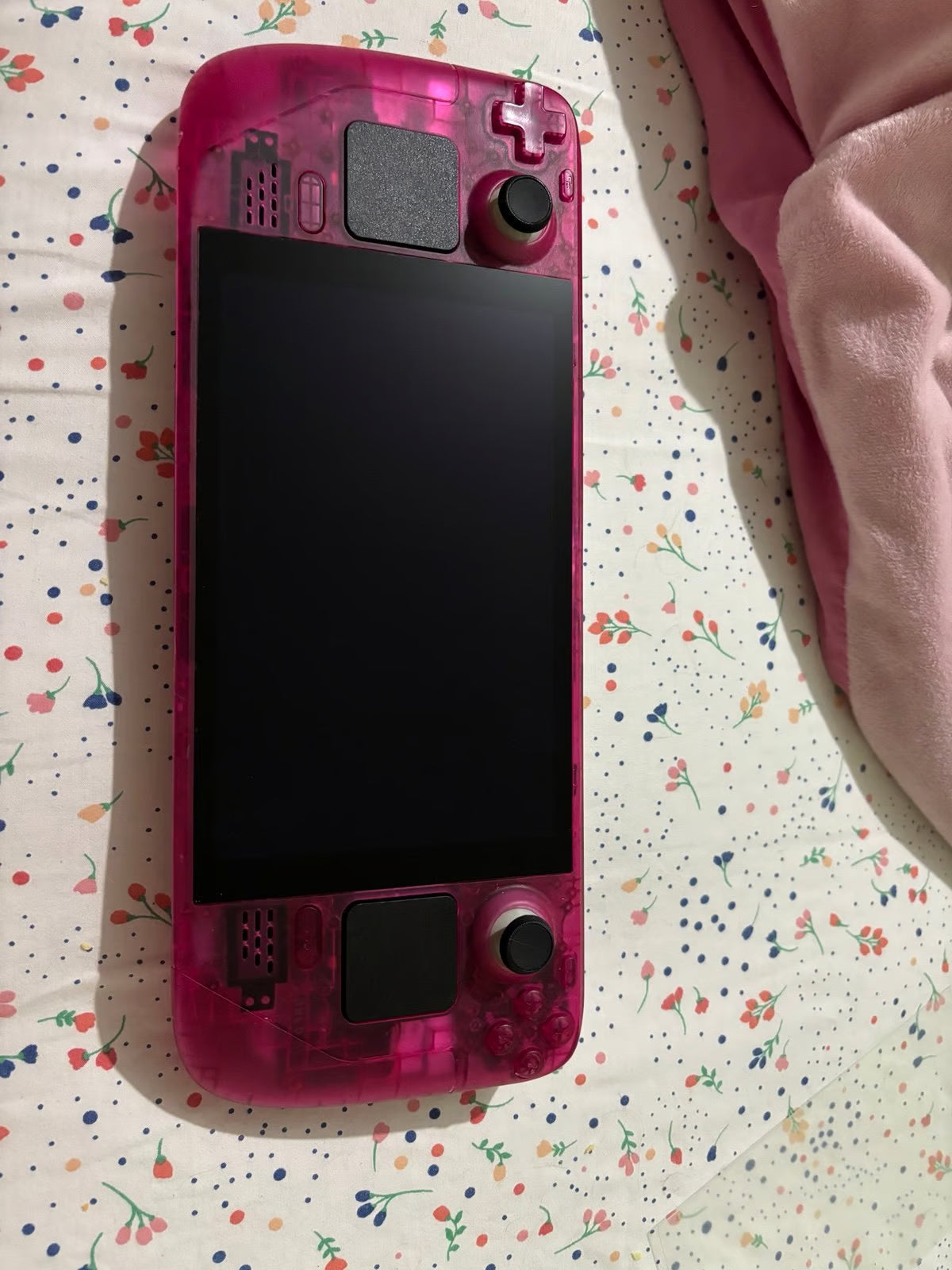 Clear candy pink reshelled steam deck 1 tb 7W86
