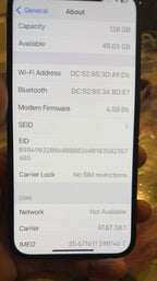 Apple iPhone 12 Pro Max 128 GB in Pacific Blue for Unlocked (read description 6Y39