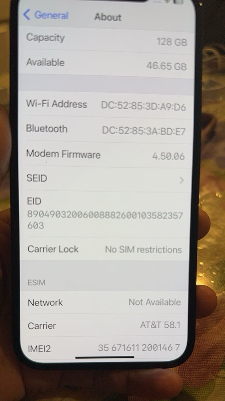 Apple iPhone 12 Pro Max 128 GB in Pacific Blue for Unlocked (read description 6Y39