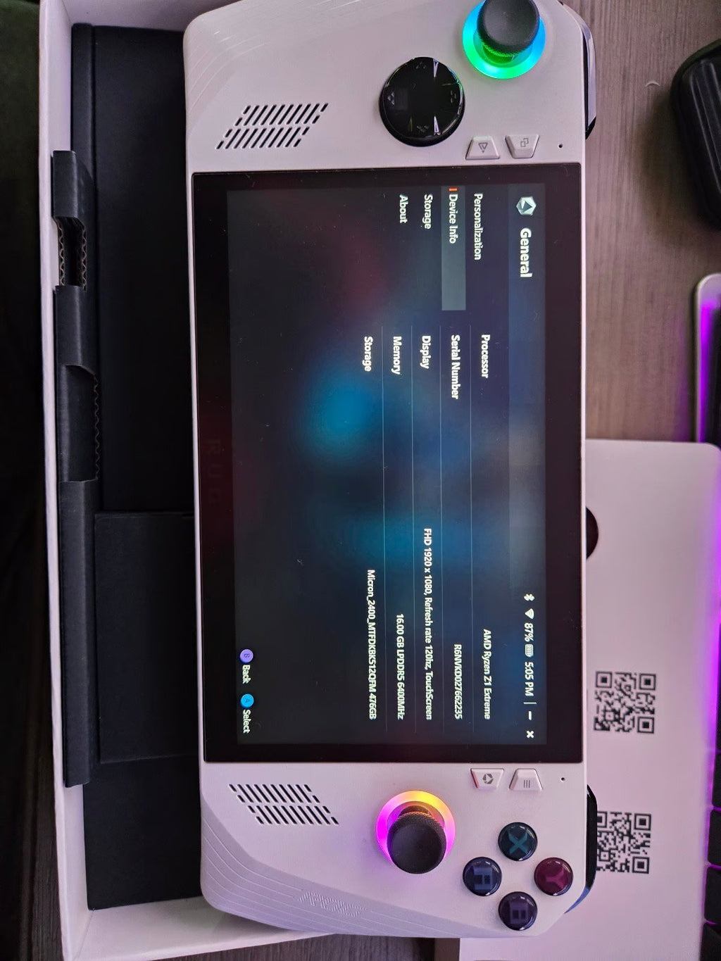 ASUS rog ally Z1 extreme 9J37