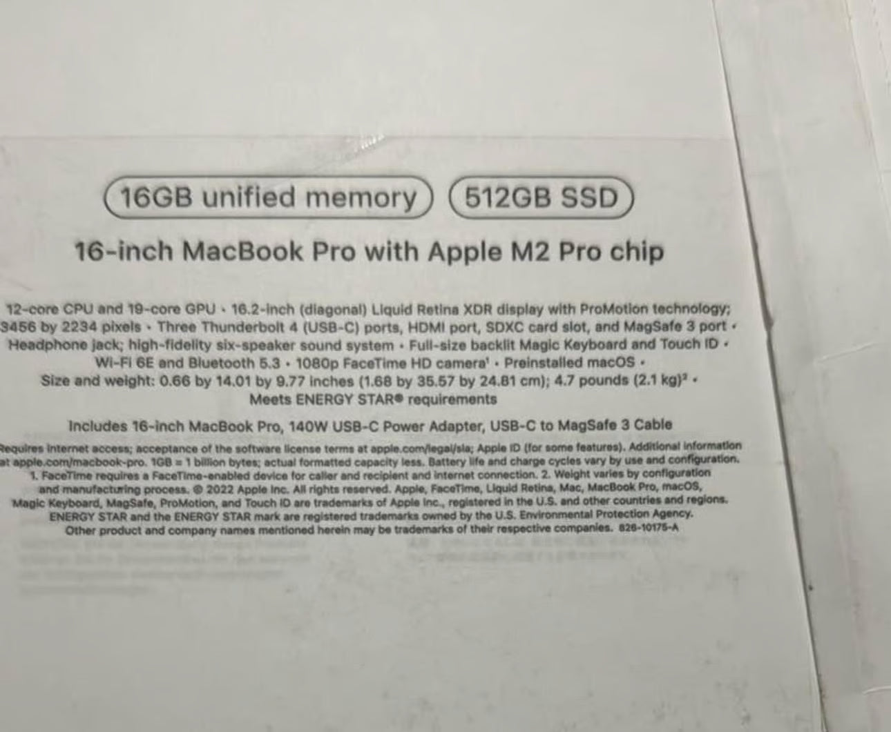 16-inch MacBook Pro Apple M2 Pro Chip with 12鈥慍ore CPU and 19鈥慍ore G 5V65