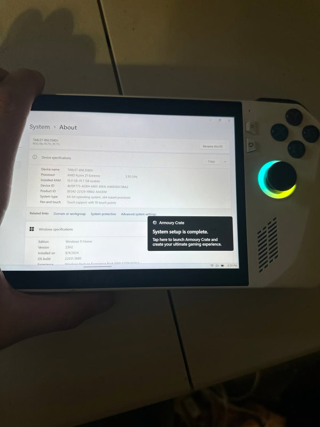 ASUS rog ally z1 extreme 7S69