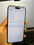 Apple iPhone 15 Pro Max Factory Unlocked (100% Batt) Black Titanium 256GB #20128 9C71