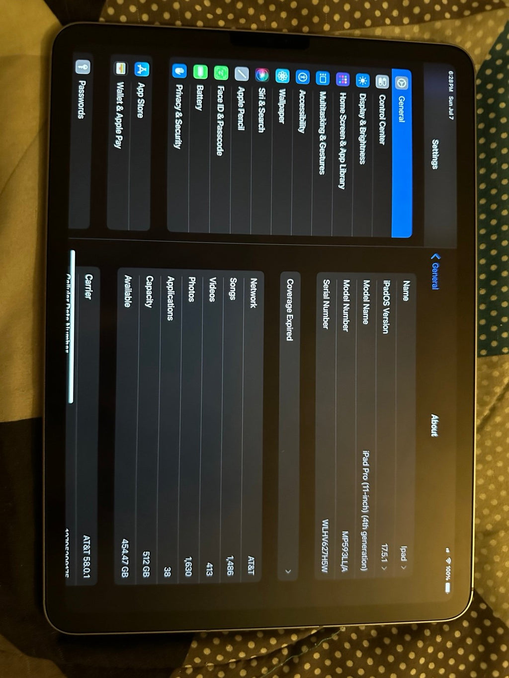 Ipad Pro 11 Inch 4th Generation 7N96