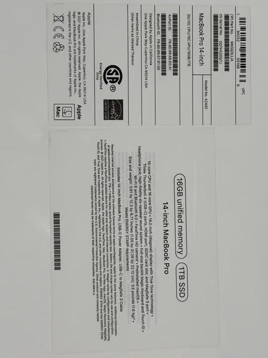 Apple MacBook Pro 14"" 16C GPU 3.2GHz 16GB RAM 1TB SSD A2442 8V39