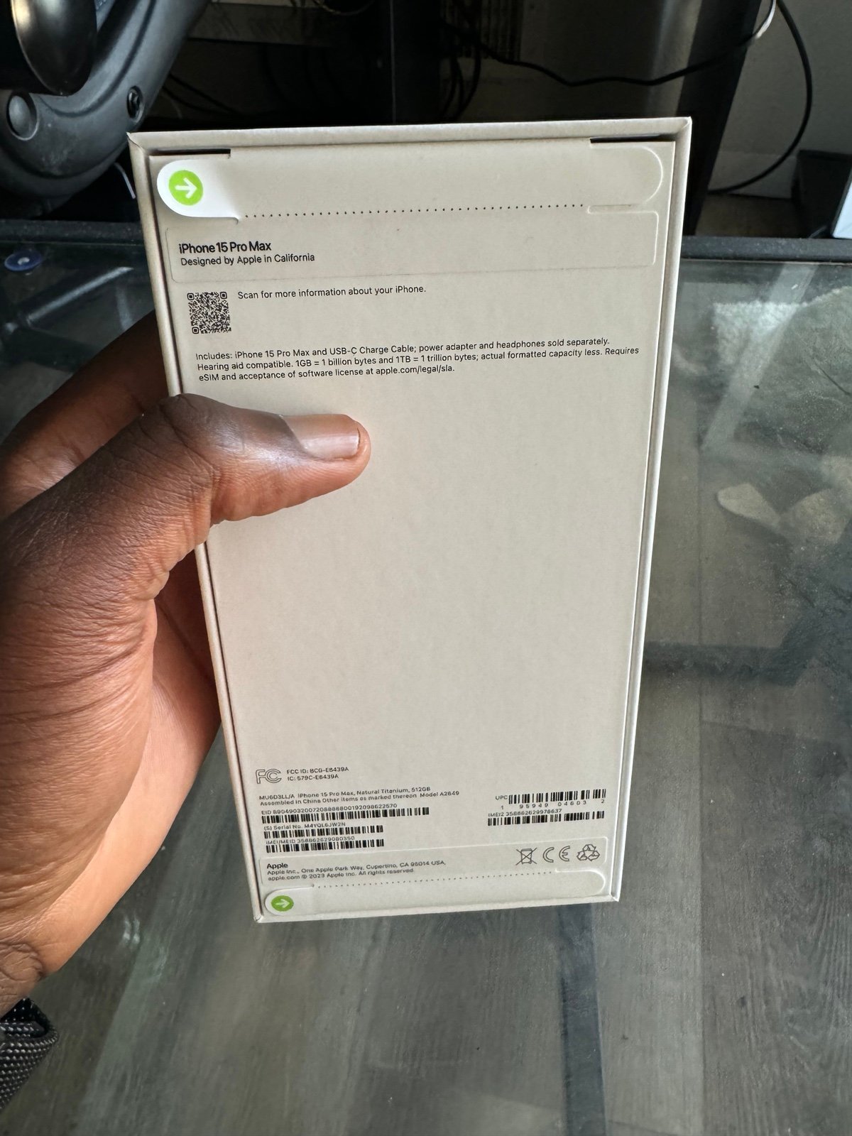 Apple iphone 15 pro max phone 512 GB 5V91