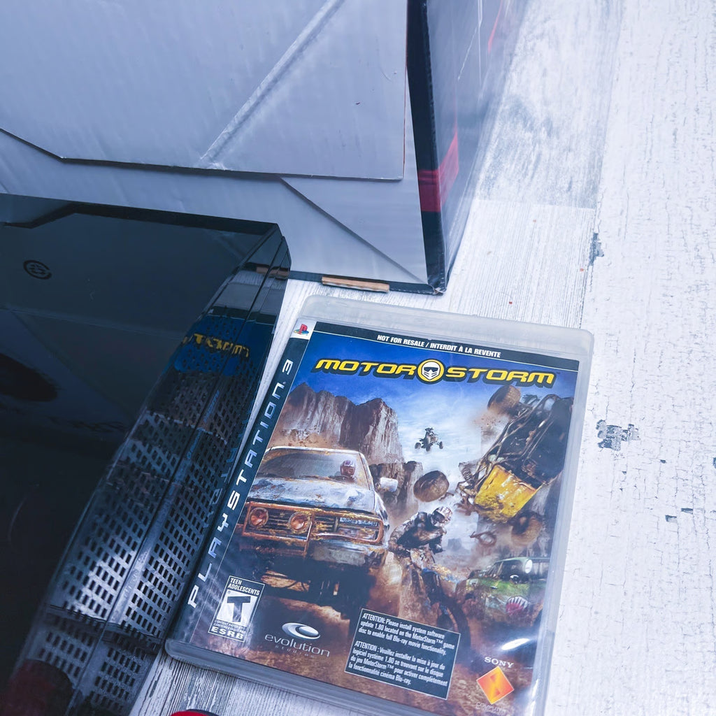 Sony PlayStation 3 Console MotorStorm Bundle in Black 80 GB with Box 3W76