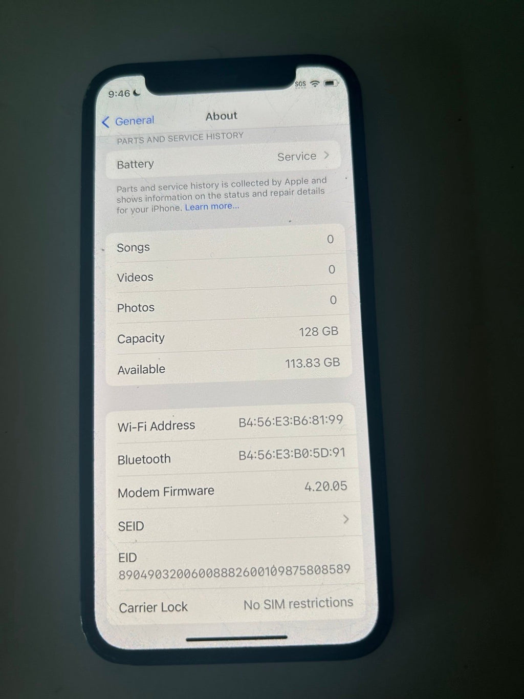 Apple iPhone 12 Mini 128 GB in Blue for Unlocked 3M62