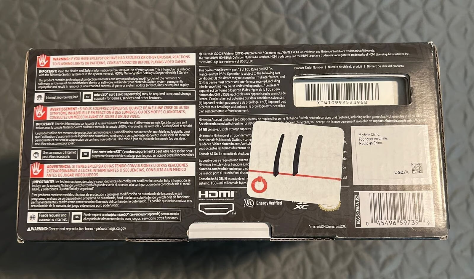 Pokemon Scarlet and Violet Edition Console OLED Model Nintendo Switch US Ed NEW 5S28