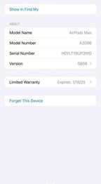 Apple AirPods Max with Smart Case in Space Gray 2N79