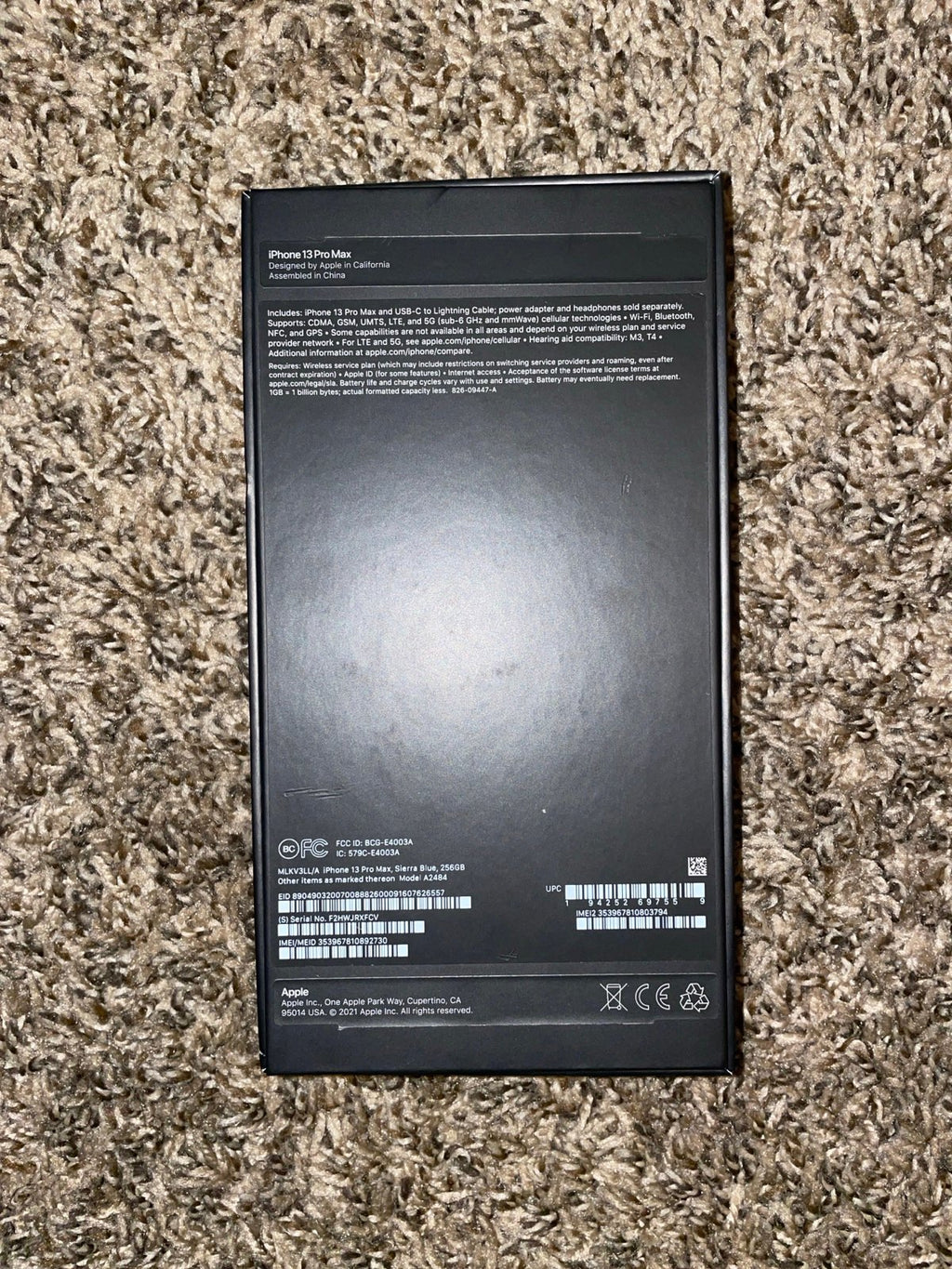 Apple iPhone 13 Pro Max 256GB Sierra Blue (Factory Unlocked) 8N38