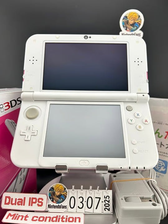 Dual IPS/ New 3DS XL Pink w 128GB SD Card/Near Mint/ 7344/ US Seller