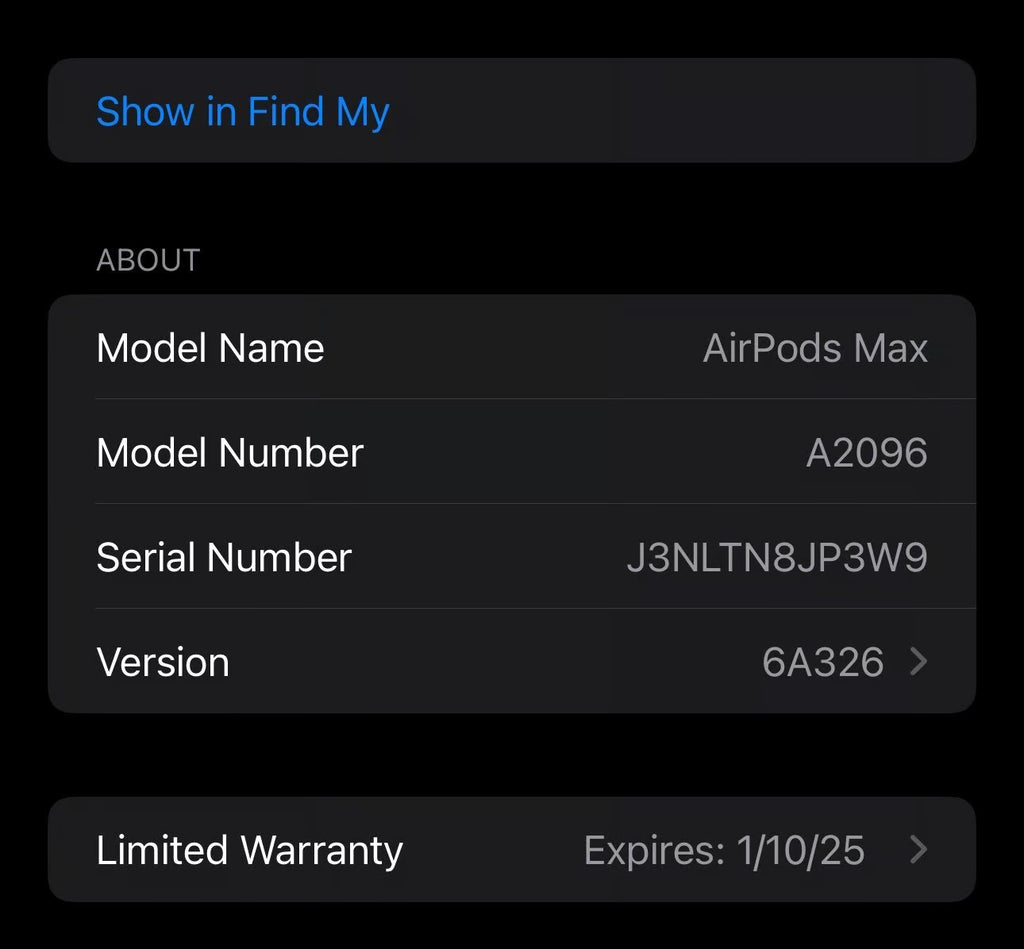 Apple AirPods Max in Space Gray 2E62