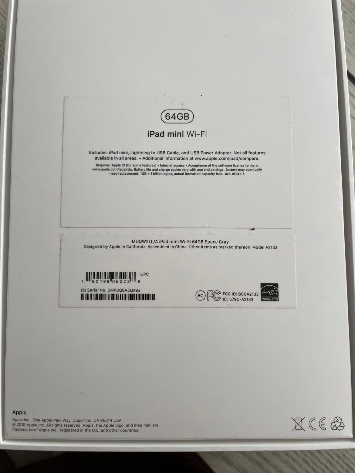 Apple iPad Mini 5th Generation 64 GB in Space Gray 3O15