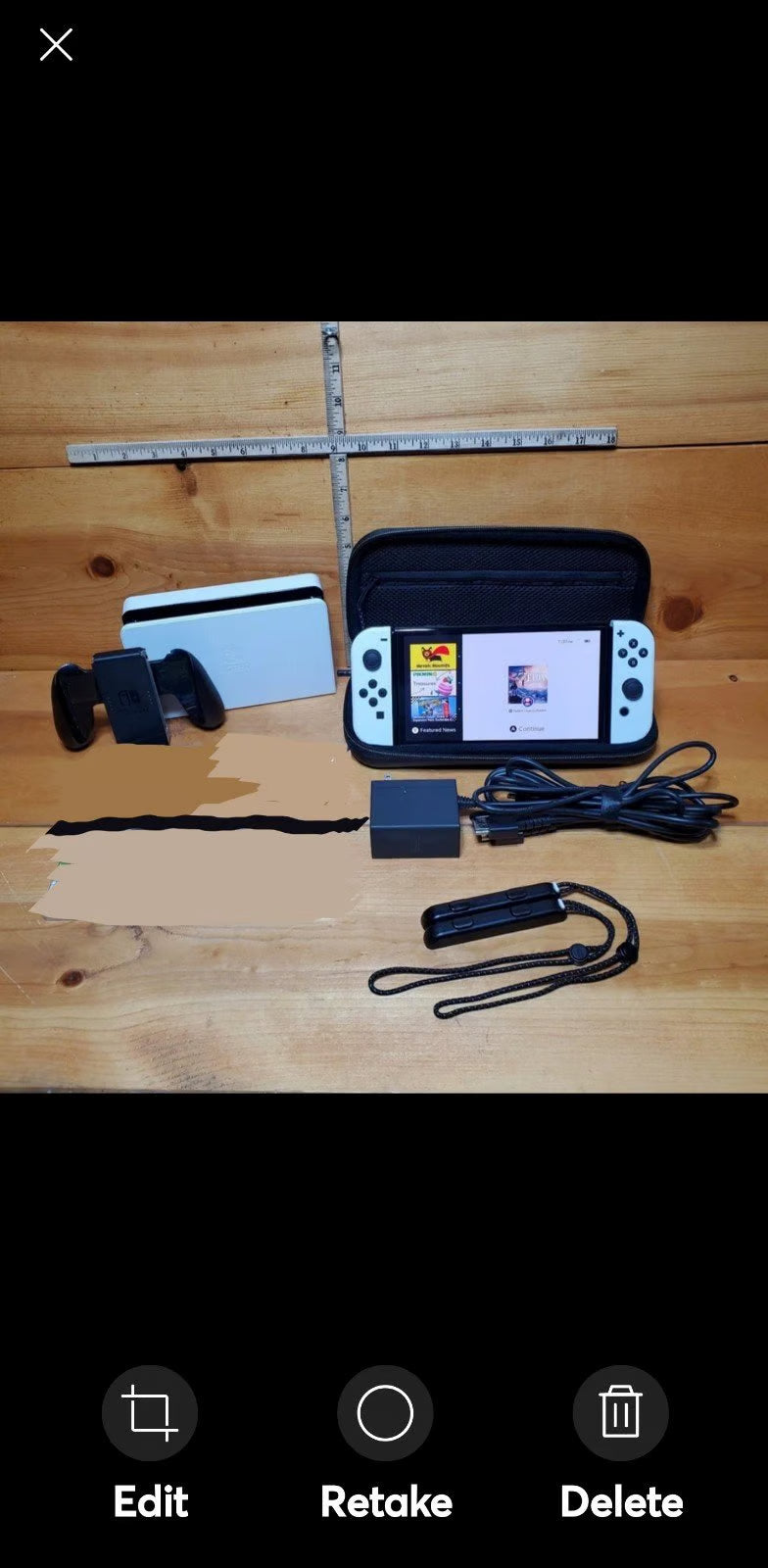 7 Inch Nintendo Switch OLED 64GB Internal Memory with Glowing Mushroom Case 2D98