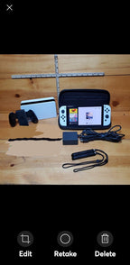 7 Inch Nintendo Switch OLED 64GB Internal Memory with Glowing Mushroom Case 2D98