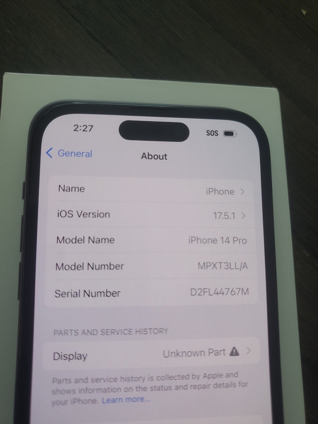 Apple iPhone 14 Pro 128 GB in Space Black for Unlocked 2E63