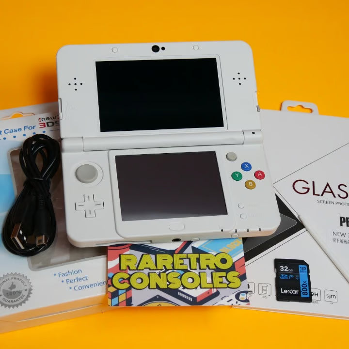 New Nintendo 3DS No. 026 Teal/Blue Mario Embossed Plates, 32GB & 60+ Game