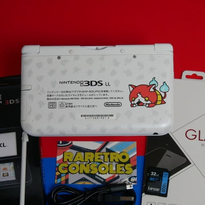 Nintendo 3DS XL Yo kai Watch Jibanyan W/ Charger, Stylus, 60+ Games & More!