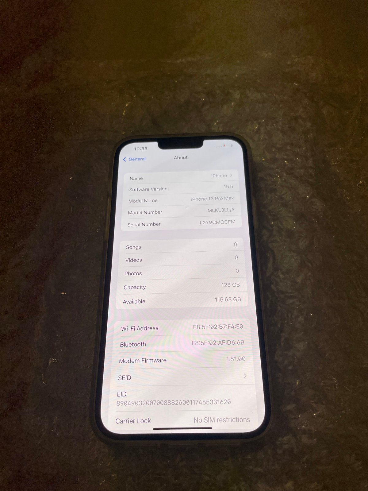 iPhone 13 Pro Max 128GB UNLOCKED 6J67