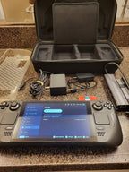 Steam Deck 256gb w/travel case & 2 memory cards + dock & more!! 1N35