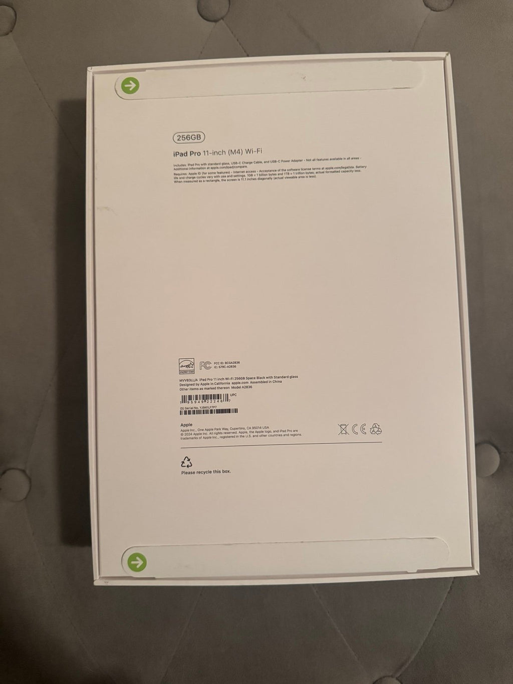 iPad Pro 11�?(M4) Wi-Fi 256GB Space Black with Standard Glass 1A87