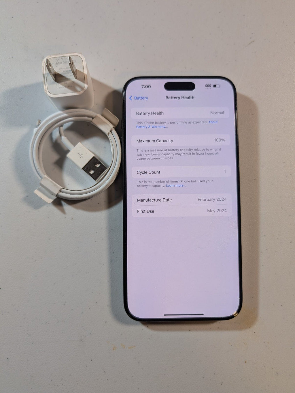 iPhone 15 pro Max 256 GB unlocked 100% battery health 5O71