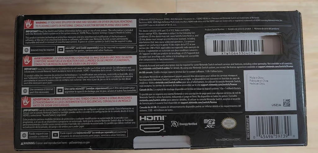 Nintendo Switch 鈥?OLED Model - Pok茅mon Scarlet & Violet Edition Console 3X75