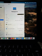 Apple Macbook Air M2 13.6 Inch 256 SSD 9X25