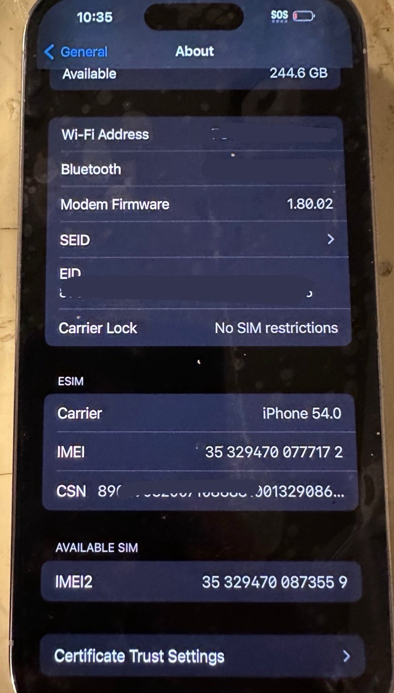 Apple iPhone 14 Pro unlocked 5Q33