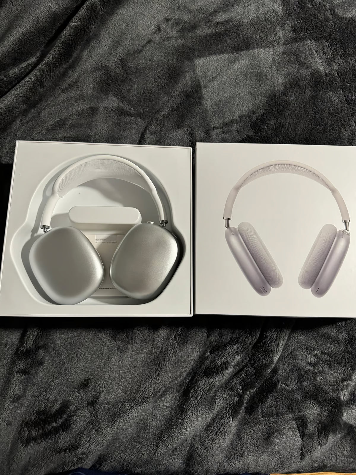 Silver AirPods Max with case 5J56