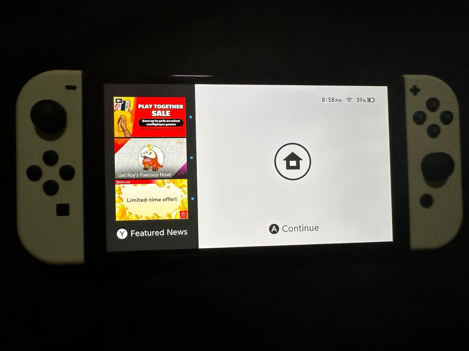 Nintendo Switch Oled White Comes With Mario Strikers and Ring Fit Adventure 9J58