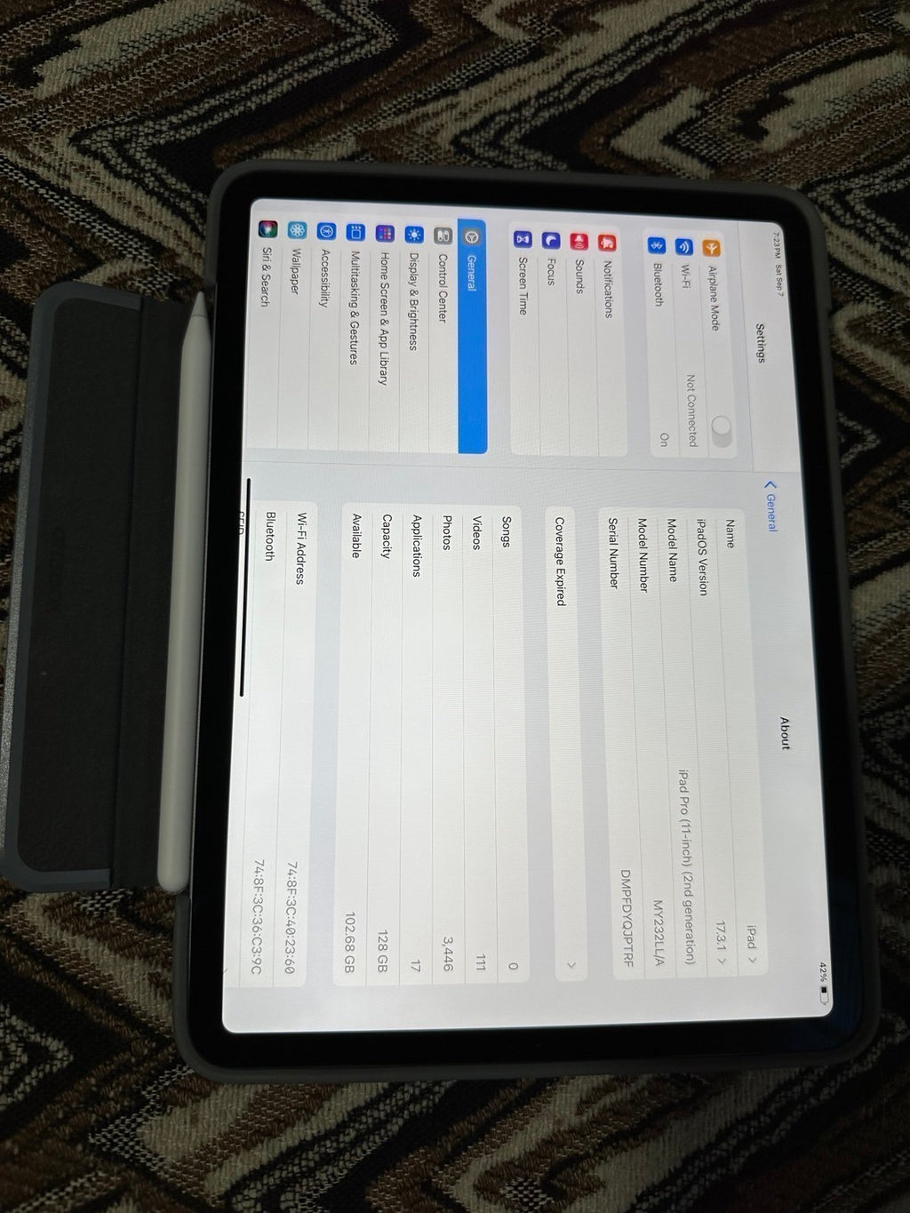 iPad Pro (11-inch/2nd Generation/128 GB) Wi-fi Only Model 8A39