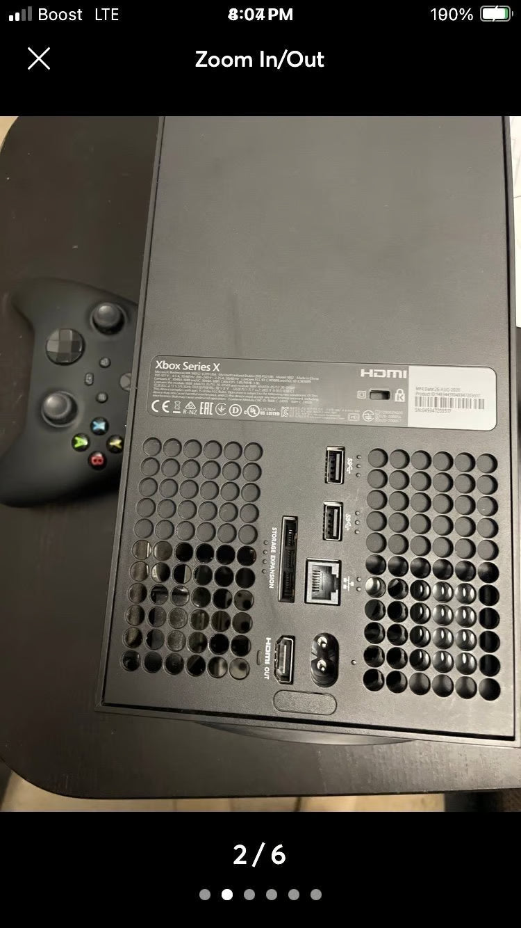 Xbox Series X (1TB) console with series s/x controller in black 9C81