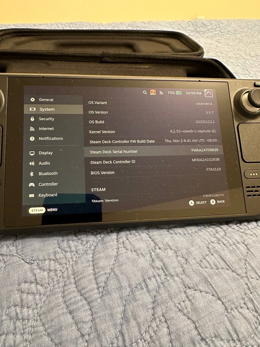 steam deck 256gb 5X88