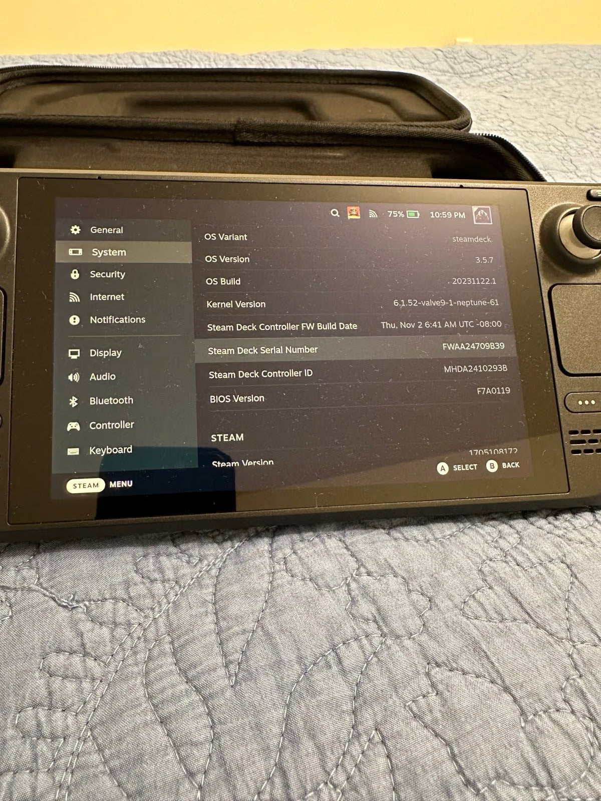 steam deck 256gb 5X88