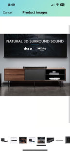 Definitive Technology Studio 3D Mini Sound Bar with 6 Speakers and an 8" Wireles