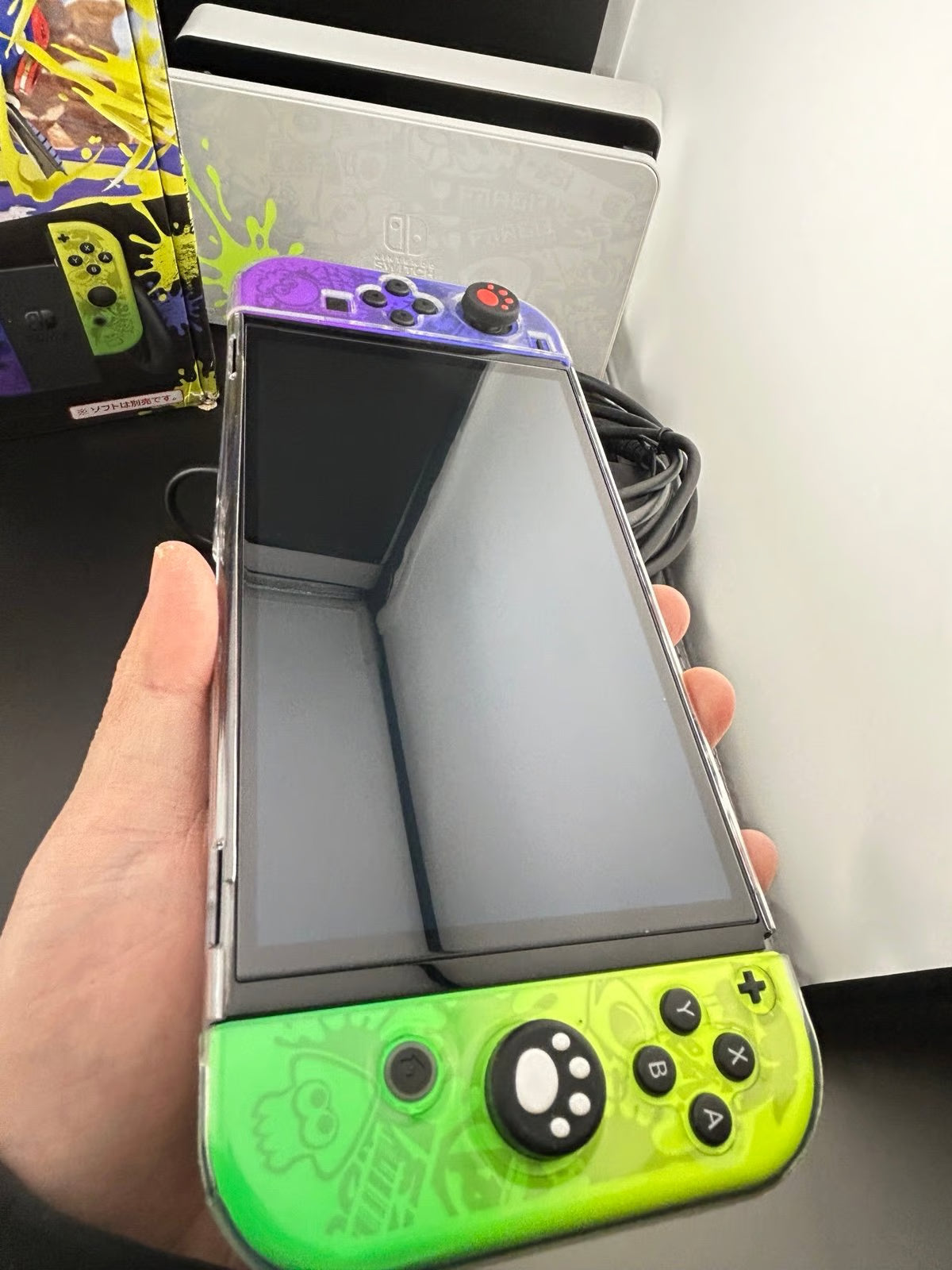 Switch OLED Splatoon edition [MINT] bundle with 512gb sd card preloaded 5D53