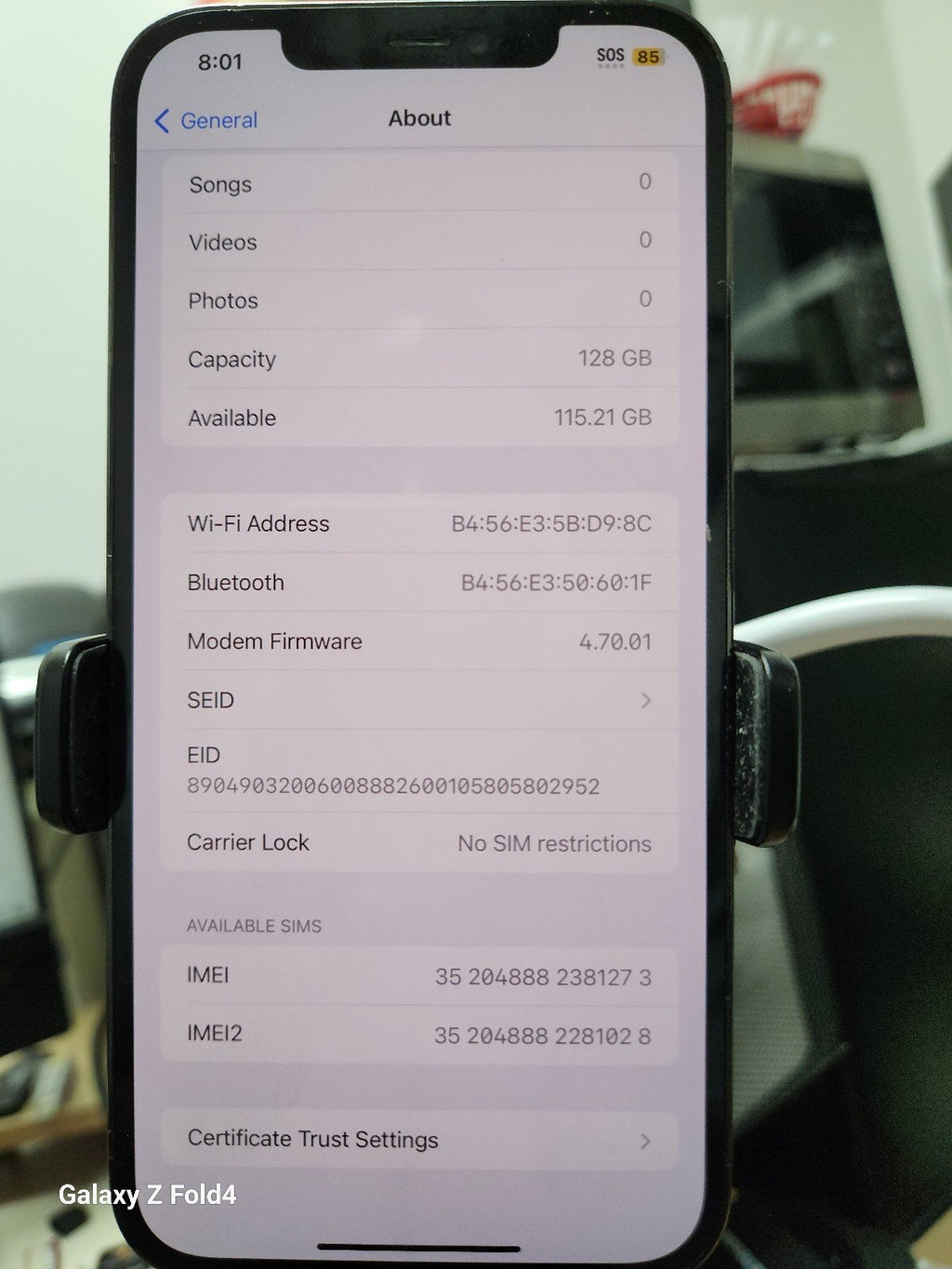 iphone 12 pro max unlocked 128GB Graphite 1F22