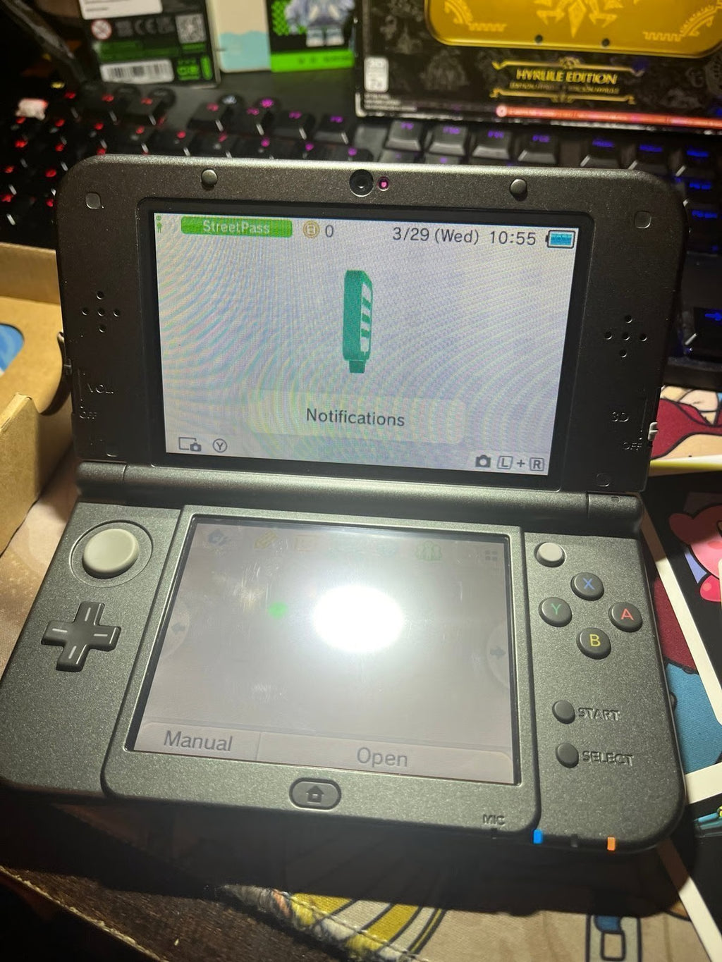 Nintendo, New 3DS XL, Hyrule Launch Edition, Gold Handheld System, Complete, CiB